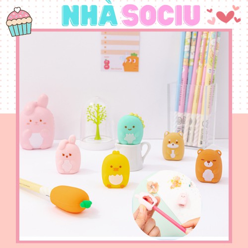 Gọt bút chì chuốt bút chì silicon hình thú dễ thương Sociu