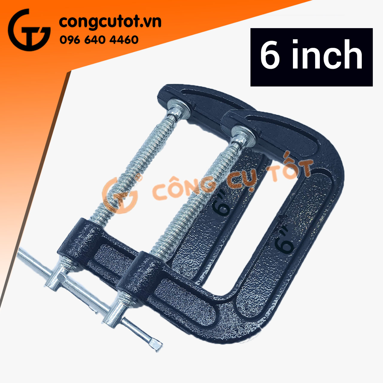 Bộ 2 chiếc Cảo chữ C - Vam gang chữ C Việt Nam 6inch
