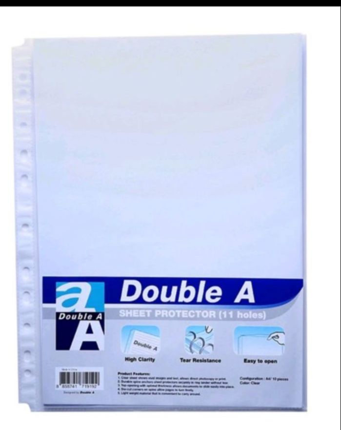 Com bo tập 10 Bìa sơ mi lỗ double a- khuyến mãi mua tặng 1 xấp 10 cái