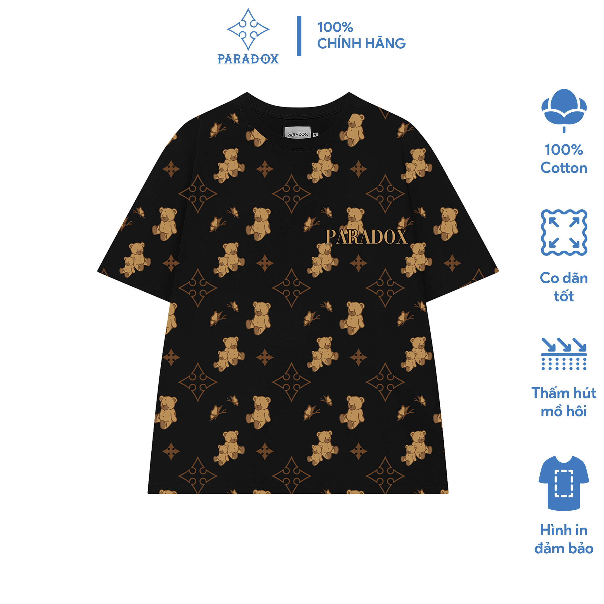 Paradox áo thun bear bros monogram tee