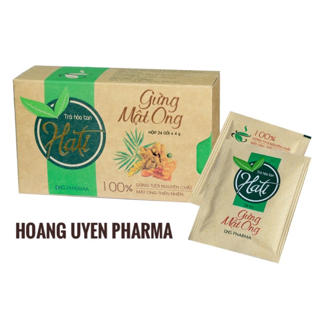 Trà gừng mật ong hati dhg - hộp 24 gói