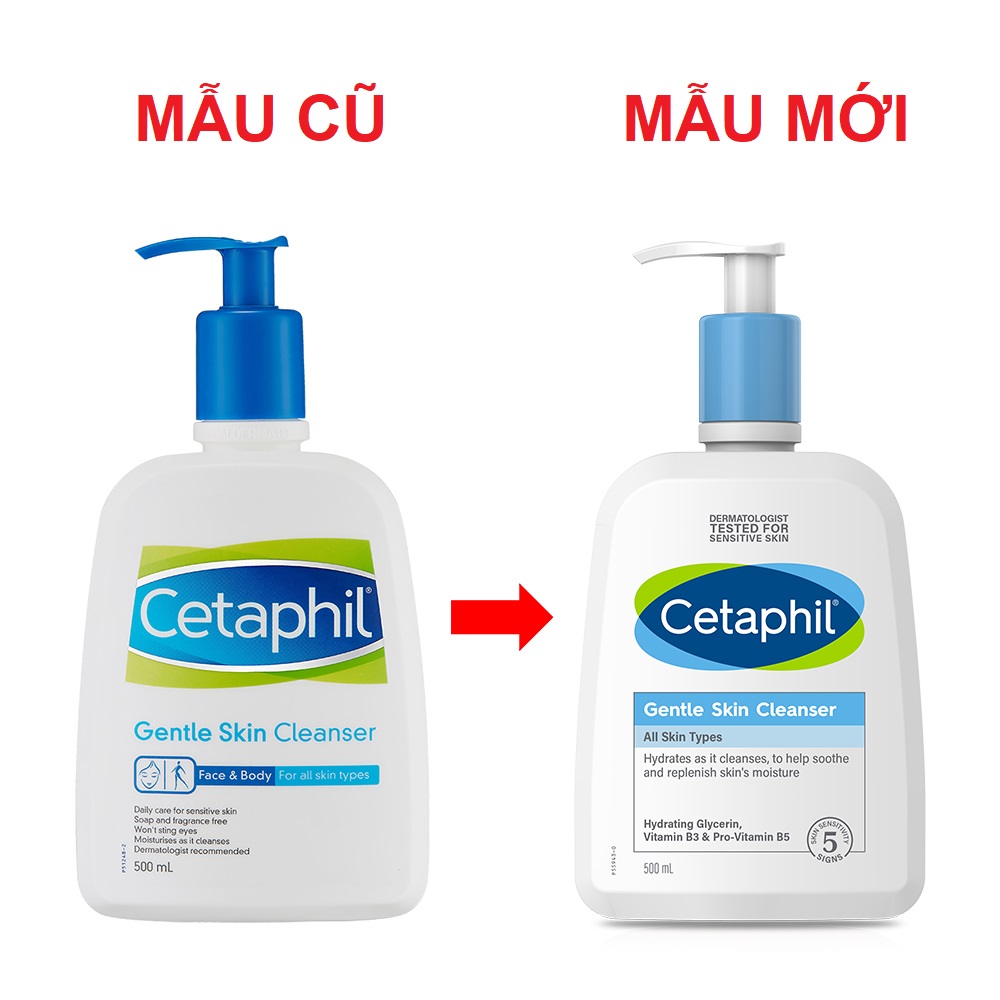 SỮA RỬA MẶT DỊU NHẸ CHO MỌI LOẠI DA CETAPHIL GENTLE SKIN CLEANSER (500ML)