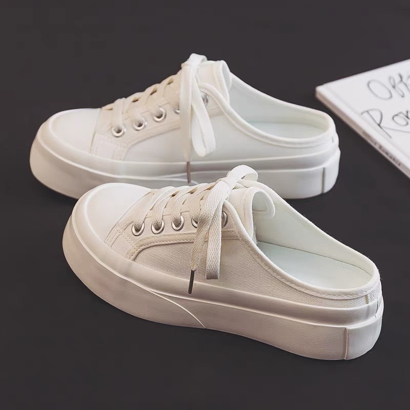 HOTGiày sục nữ độn đế thể thao 3cm bazik UMISHOES