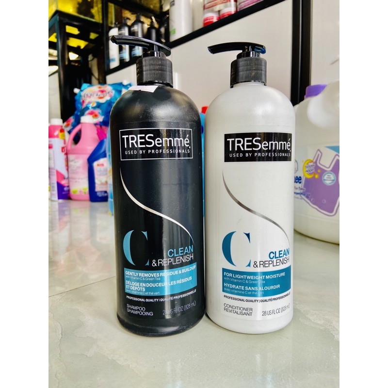 Dầu gội tresemme 828ml - clean & replenish loại bỏ gàu nhanh chóng , giảm ngứa