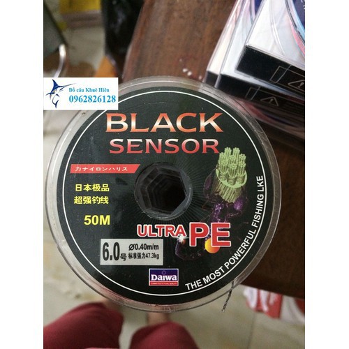 dây câu cá cuộn lõi cước sensor black 50m dù câu chìm lõi cước 50m đủ size  (cam kết đổi trả trong 2 tuần đầu)