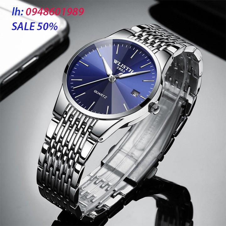 [SIÊU GIẢM GIÁ -SALE 45%] Đồng Hồ Nam  WLISTH 1853 Máy Nhật Dây Thép Đặc Không Gỉ [KAIMONO]