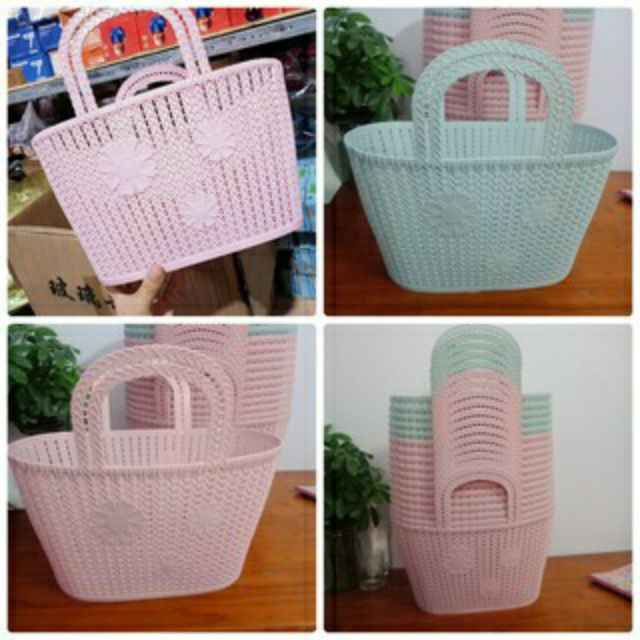 LÀN, GIỎ ĐI CHỢ NHỰA SIÊU DẺO GẤP GỌN TIỆN DỤNG