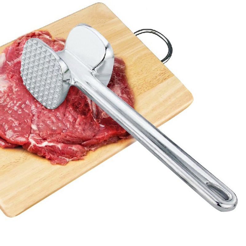 Búa đập thịt thép không gỉ - Cây đập thịt - Đồ đập thịt - Dụng cụ đập thịt inox 2 mặt chắc chắn làm mềm thịt, đập vỏ hạt - Đồ dùng nhà bếp - Vồ đập thịt làm mềm thịt 2 đầu