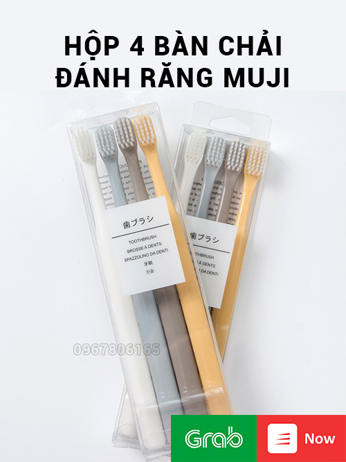 Hộp 4 bàn chải răng đánh răng lúa mạch siêu mềm – Set 4 bàn chải đánh răng lúa mạch