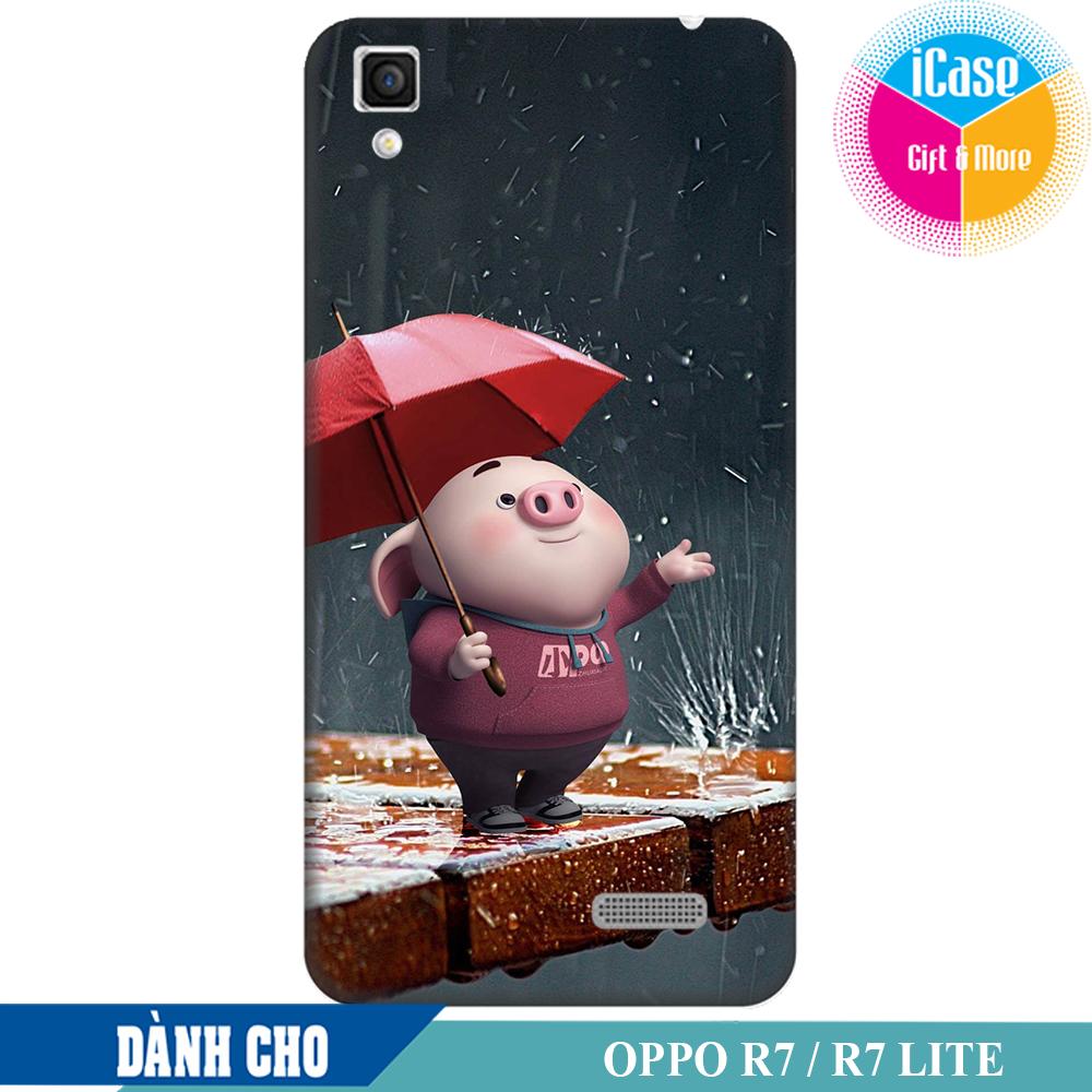 Ốp lưng nhựa dẻo dành cho Oppo R7 in hình Heo Con Soạn Nhạc
