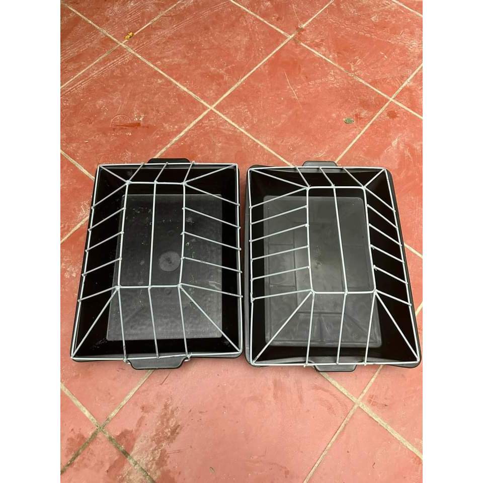 Máng ăn chống bới cho gà,vịt, gia cầm kiểu vuông mới giúp tiết kiệm thức ăn, máng ăn chống bới siêu bền