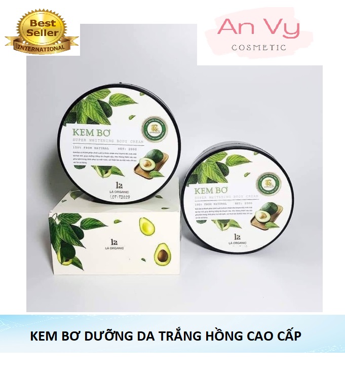 Kem Dưỡng Body Bơ X2 Lá Organic Siêu Dưỡng Da Trắng - Mẫu mới