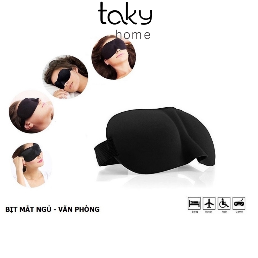 Miếng Bịt Mắt Ngủ 3D Thoáng Khí Cho Giấc Ngủ Ngon, Che Mắt Ngủ Văn Phòng, Trên Xe Ô tô, Máy Bay, Bịt Mắt Ngủ Cao Cấp, Thoáng Khí, Mềm Mại Cho Giấc Ngủ Ngon, TakyHome 5130