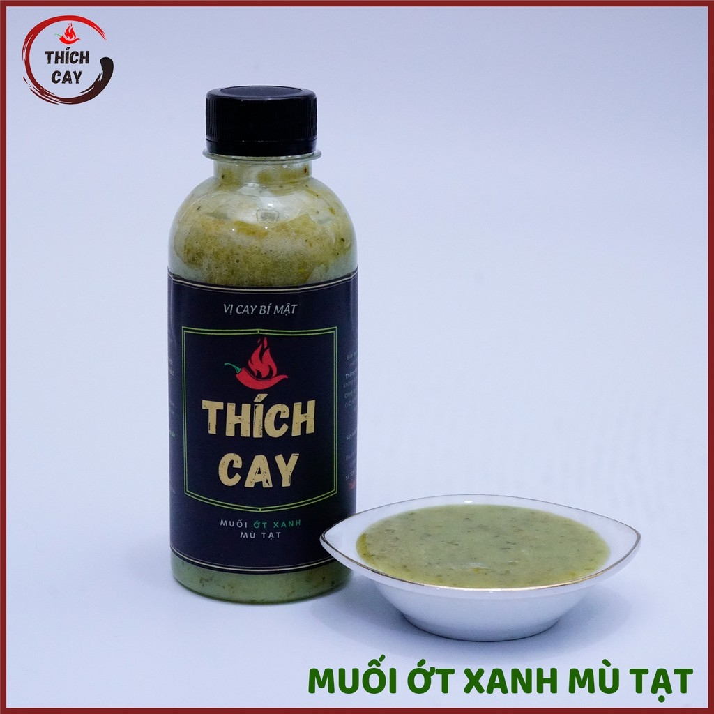[Mã SKAMA8 giảm 8  đơn 300K] Nước chấm xanh Thích Cay hải sản mù tạt ớt xanh tương chấm cay nòng ăn lẩu
