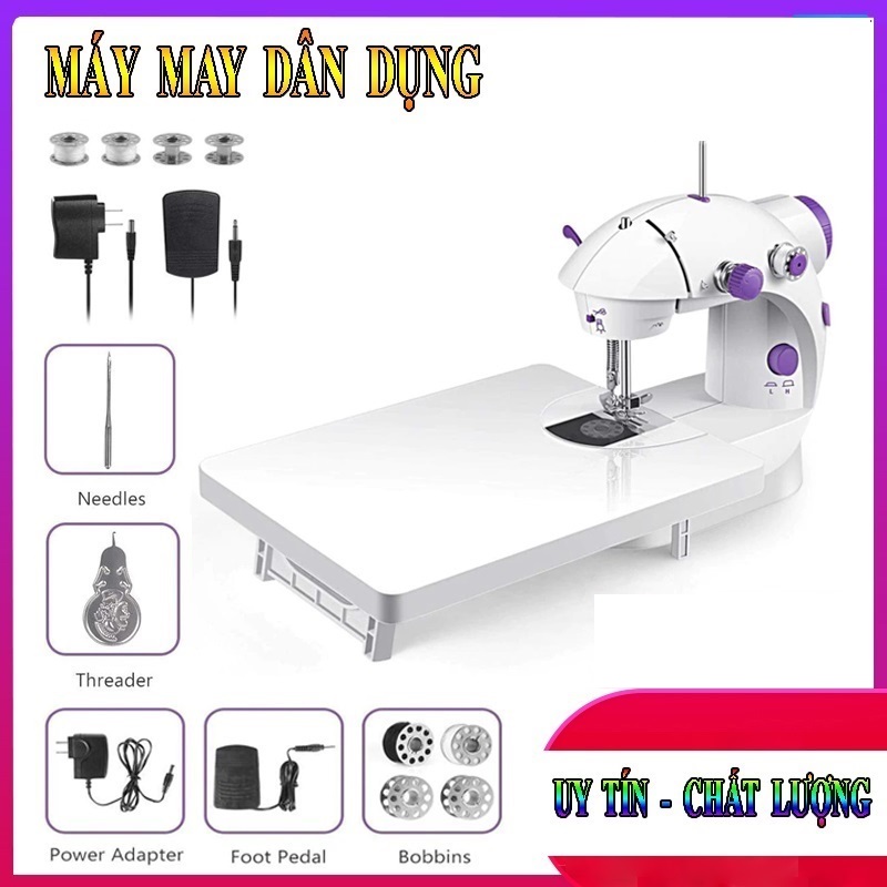 Máy Khâu Vắt Sổ Cực Bền Đẹp - Đa Chức Năng May Vá, Bền Bỉ, Vắt Sổ Gia Đình - Máy May Mini Cầm Tay - Hàng CAO CẤP Mẫu 1 - Bh uy tín 1 đổi 1