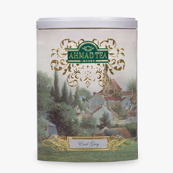 Trà ahmad anh quốc - hộp thiếc bầu dục bá tước pha ấm - earl grey - chắt lọc sự tinh túy- t8.2024