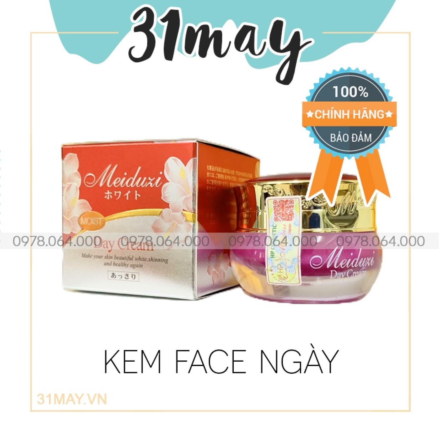 Kem face meiduzi tem hp hộp đỏ chính hãng - kem face nhật bản dưỡng ban ngày