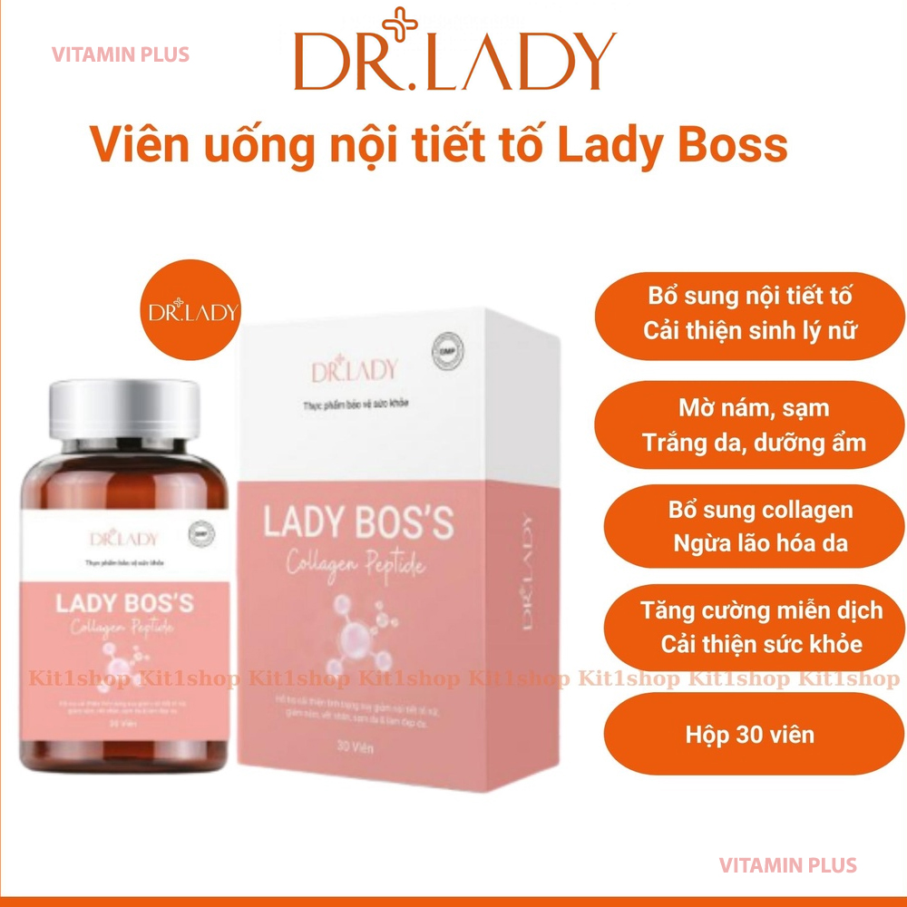 Viên uống Collagen Lady Boss tăng cường nội tiết tố nữ, làm giảm nám, sạm
