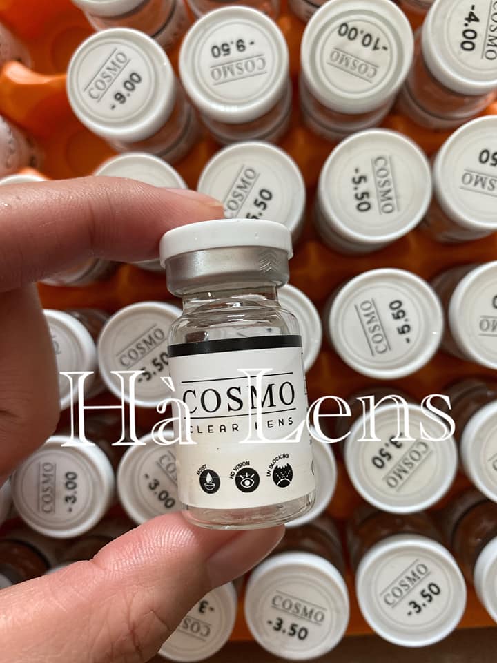 [HCM]Lens độ trong suốt Cosmo ( 1 CHIẾC ) sử dụng 1 năm tặng kèm khây đựng