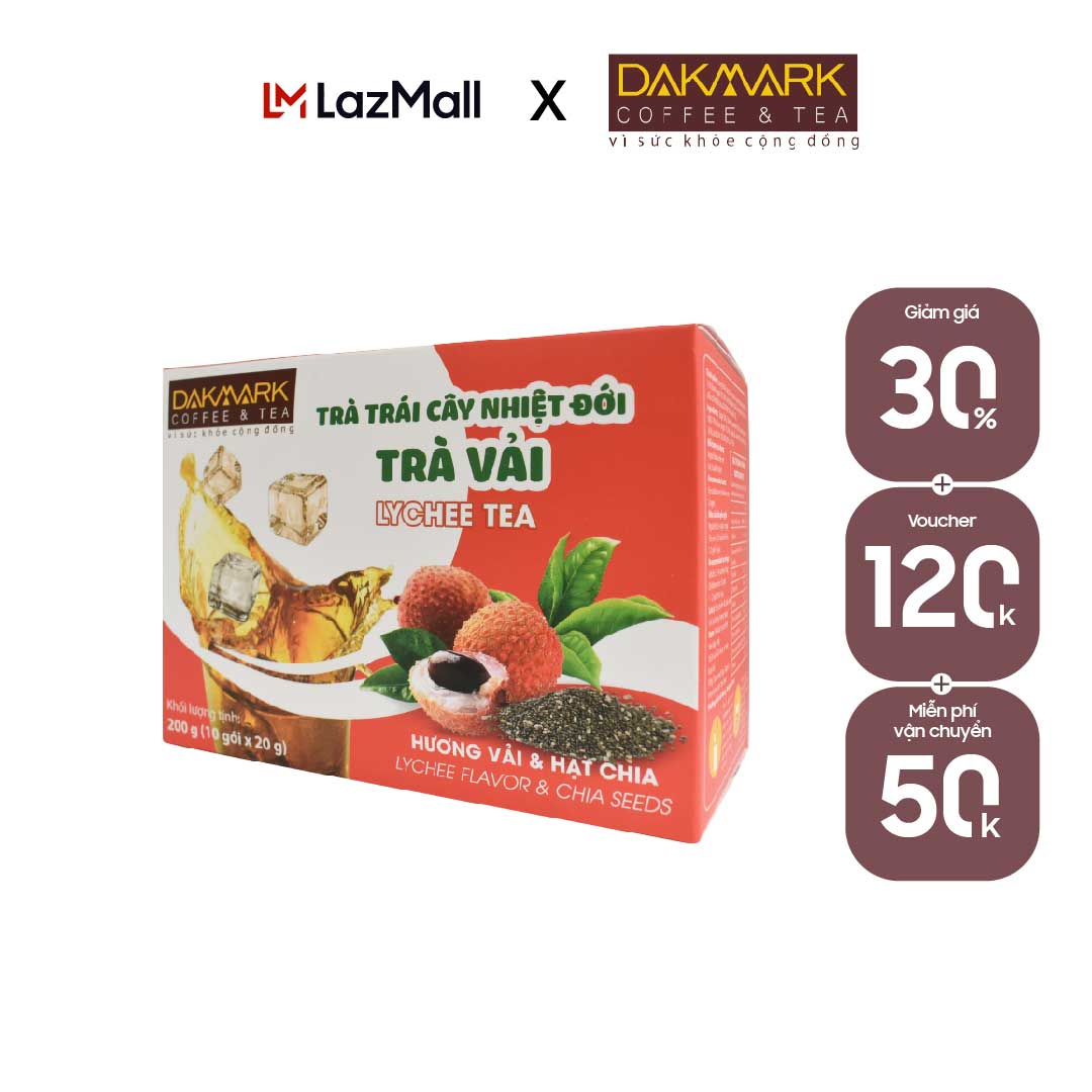 Trà hòa tan Vải hạt Chia DakMark