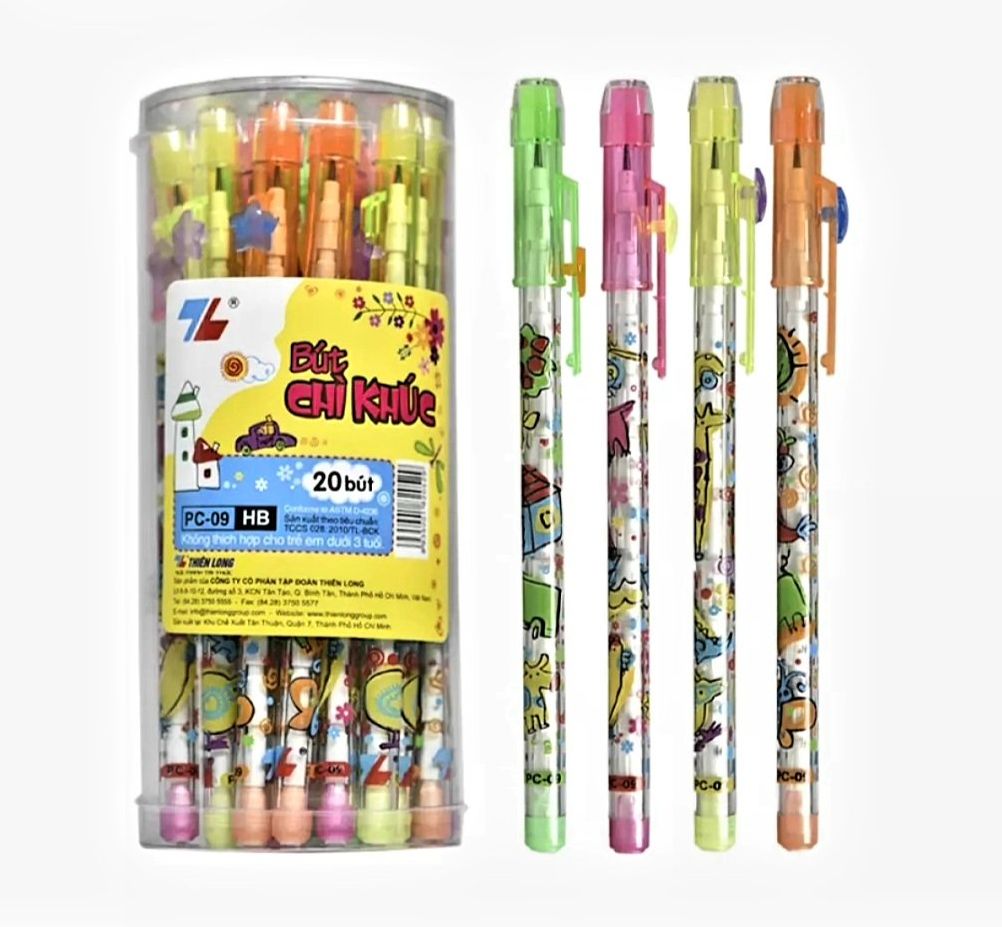 ComBo 3 cây Bút Chì Khúc Thiên Long PC09 cho Học Sinh (màu ngẫu nhiên)