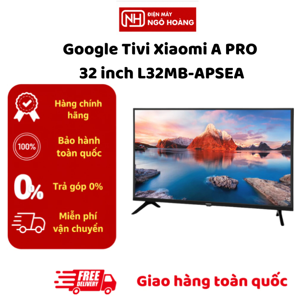 Smart Tv Google Tv Xiaomi a 32 Inch L32Mb-Apsea Genuine, Compact 32 Inch Hd Google Tv