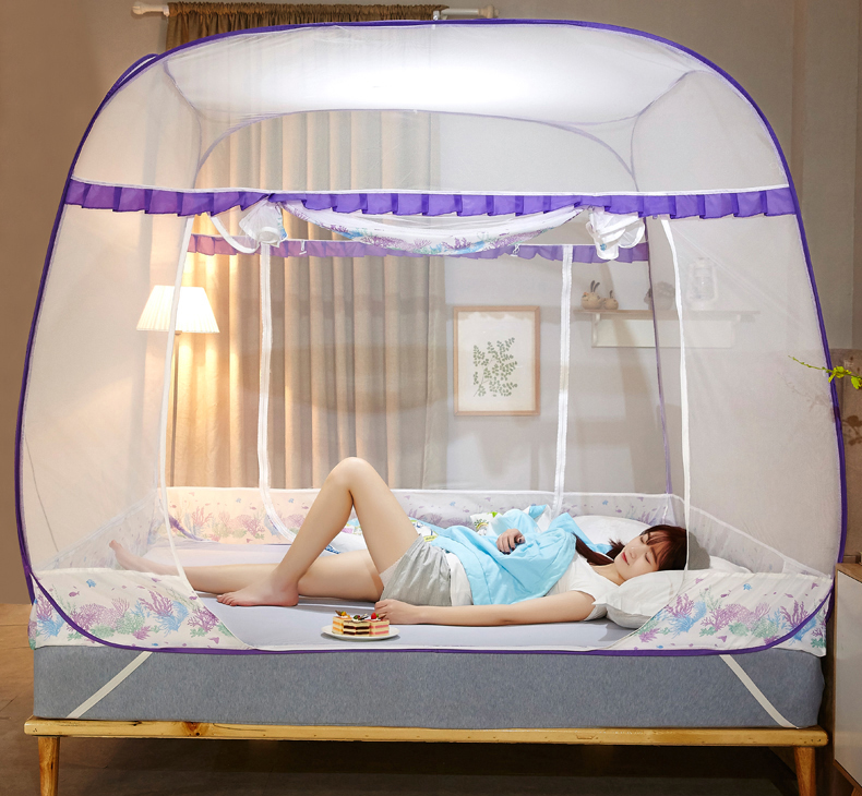 [ GIÁ XUẤT XƯỞNG ] Mùng Chụp Tự Bung Đỉnh Rộng ,  Mùng Chụp Tự Bung Chống Muỗi , Màn Chụp Thông Minh Mùng Chụp Khung Thép Cacbon Không gãy-Mùng Chụp Gia Đình Tự Bung Cao Cấp Gấp Gọn 1.8 X 2m Loại 1 Vải Dày Dặn Sieu Bền