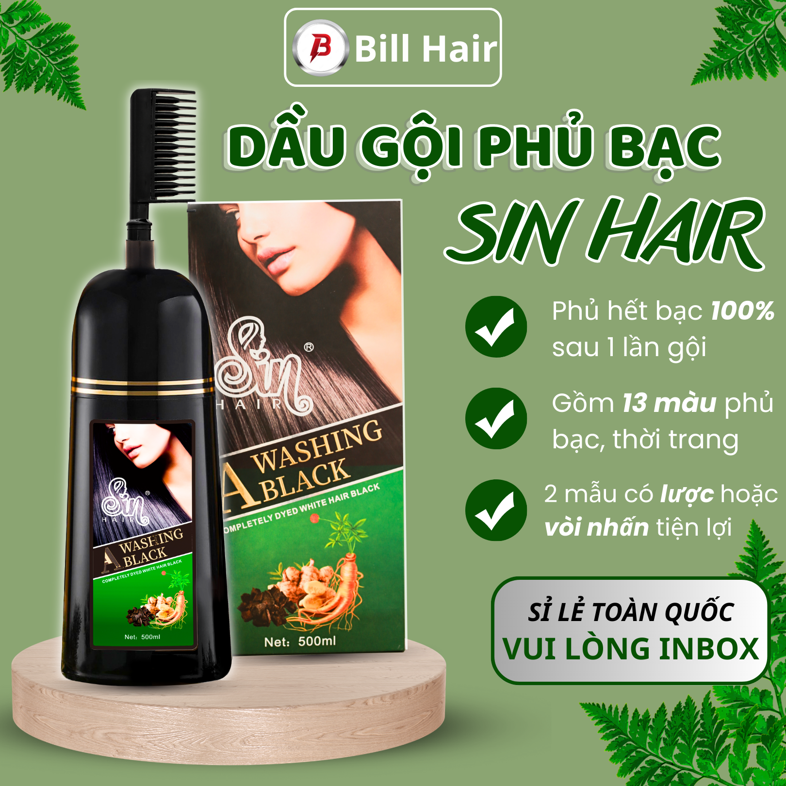Dầu gội phủ bạc SIN HAIR chính hãng Nhật Bản, thành phần nhân sâm tự nhiên giúp đen tóc, nâu tóc từ lần gội đầu tiên | Bill hair, Billhair