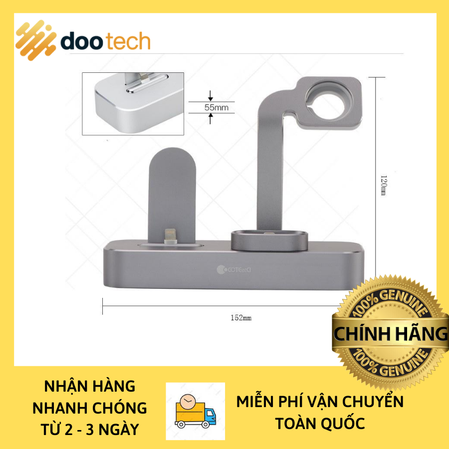 COTEETCI - Dock sạc 3in1 dành cho iPhone, Apple Watch, Airpods