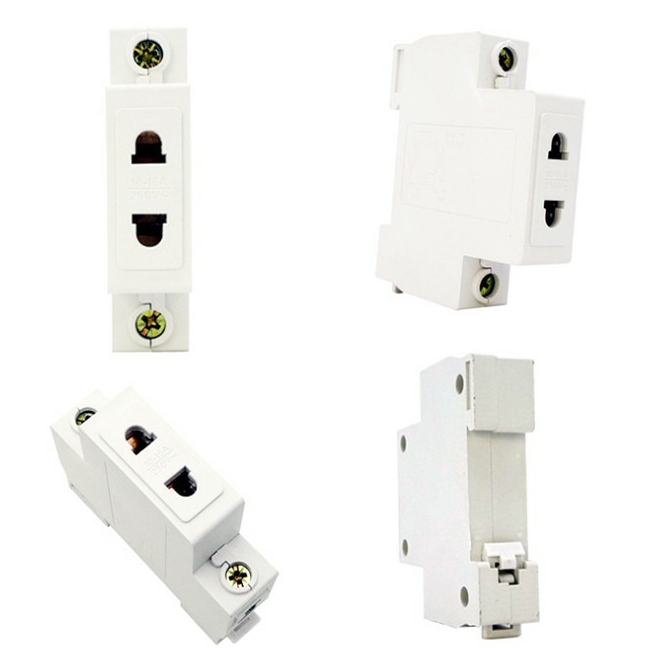 ổ điện cài thanh ray tủ điện