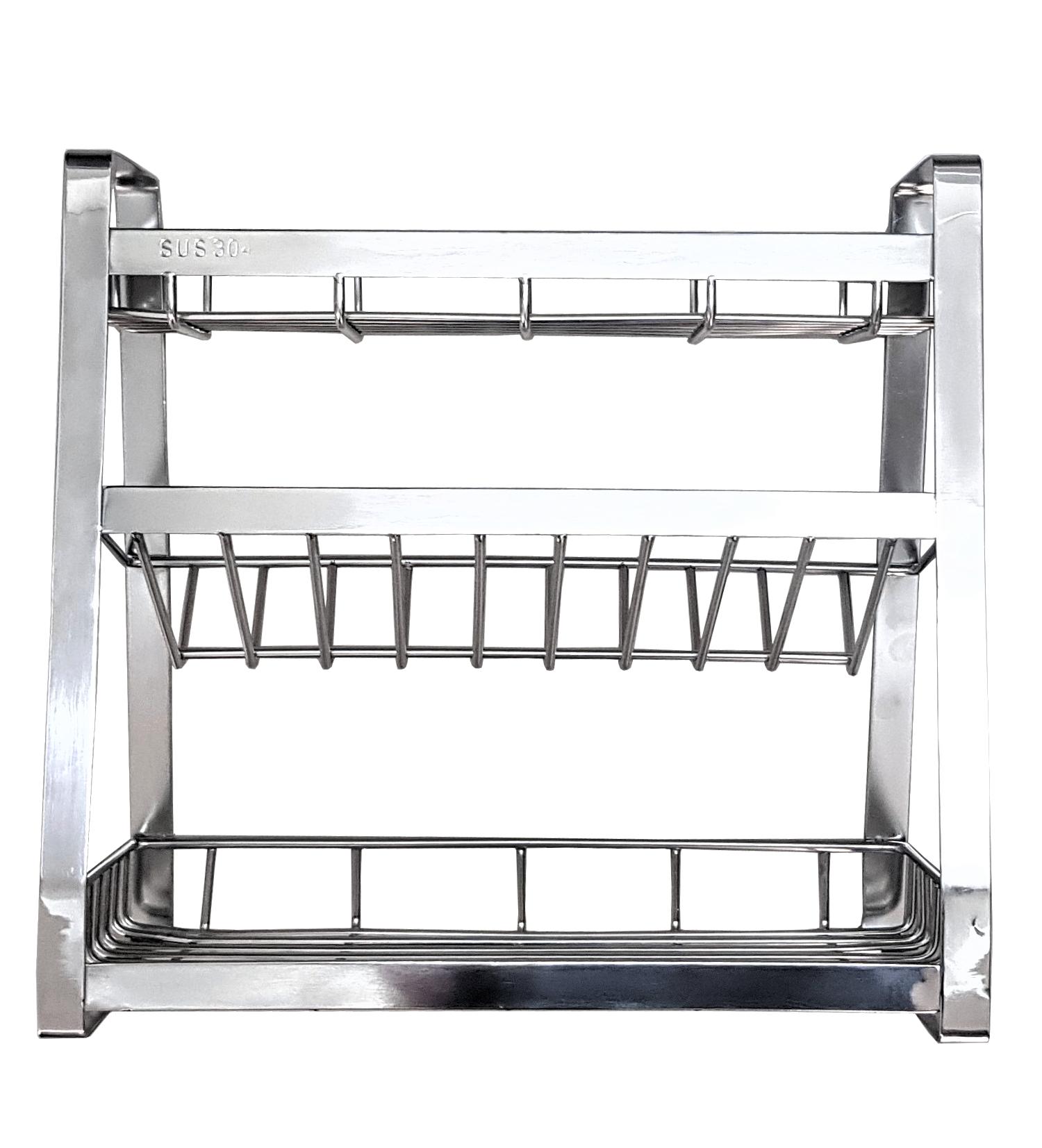 Kệ gia vị nhà bếp cao cấp INOX 304 láp 5ly - kích thước ngang 40cm