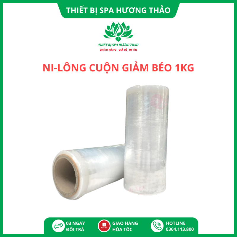 Nilon ủ tê , quấn bụng giảm béo siêu tiết kiệm cuộn 1kg