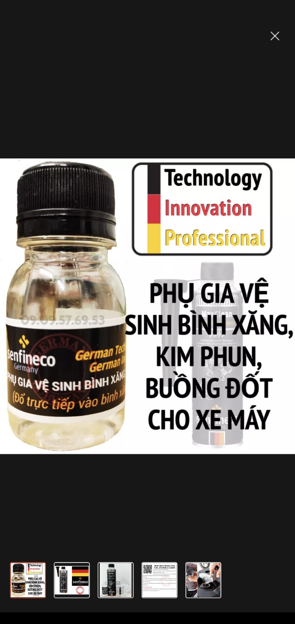 Phụ gia Senfineco vệ sinh bình xăng xe máy