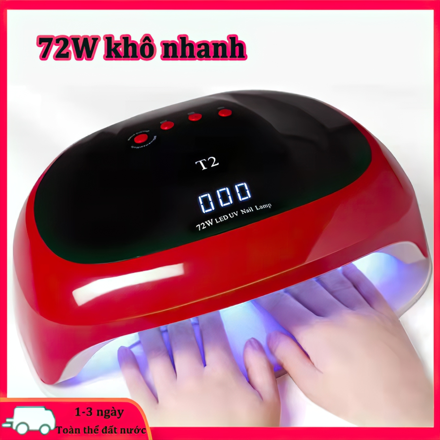phụ kiện nail máy hơ gel nhanh khô Máy hơ gel T2 72W-36 cao cấp chính hãng Máy sấy khô móng tay hơ móng UV/LED nhanh khô Bảo vệ quá nhiệt thông minh máy lớn có thể dùng được 2 tay cùng lúc