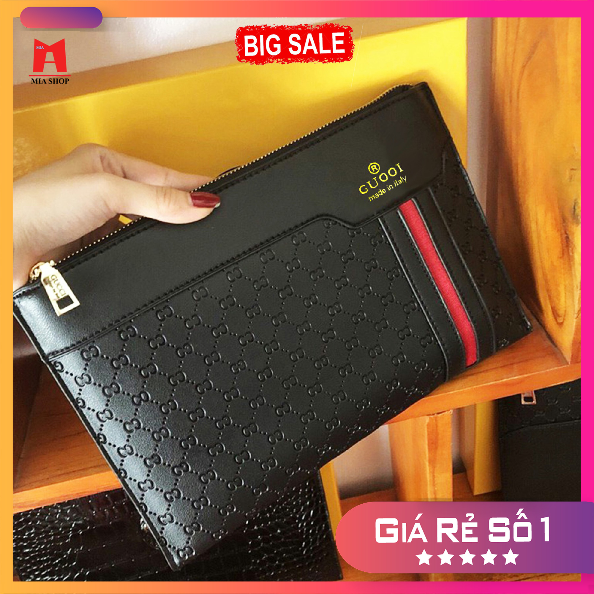 Clutch ví cầm tay nam nữ bản to kẹp nách Unisex BTVGC8
