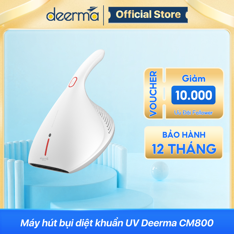 Máy hút bụi diệt khuẩn UV Deerma CM800 vệ sinh giường nệm, cầm tay đa năng - Bảo hành 12 tháng