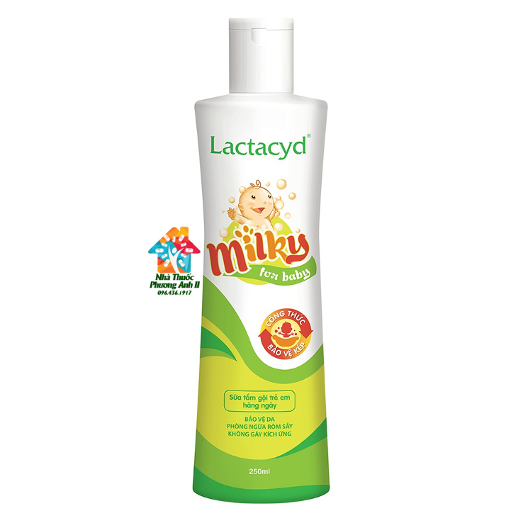 Sữa tắm gội trẻ em Lactacyd Milky