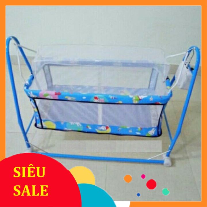Trọn bộ nôi tự đưa cho bé, tặng kèm màn, lưới võng- thương hiệu Quang Hưng
