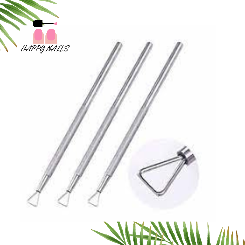 Cây Cạo Phá Sơn Gel 2 đầu Loại Inox Không rỉ - Cây cạo gel, cây sùi gel inox chuyên phá sơn gel siêu nhanh, phá sơn móng tay chuyên dụng cho dân làm móng