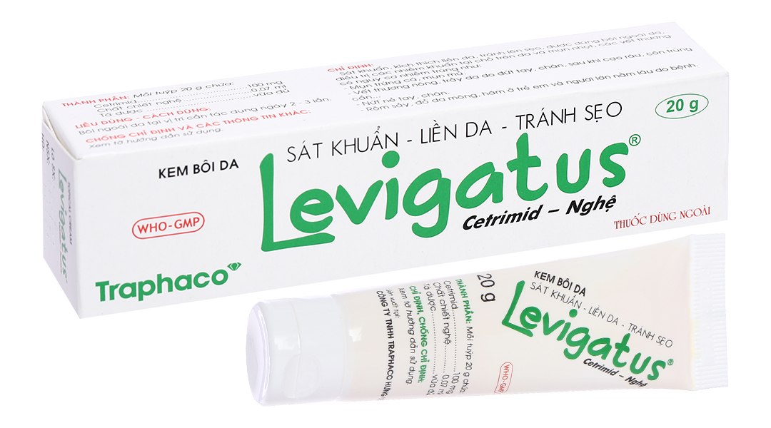 Kem bôi Levigatus mụn, làm liền da tuýp 20g