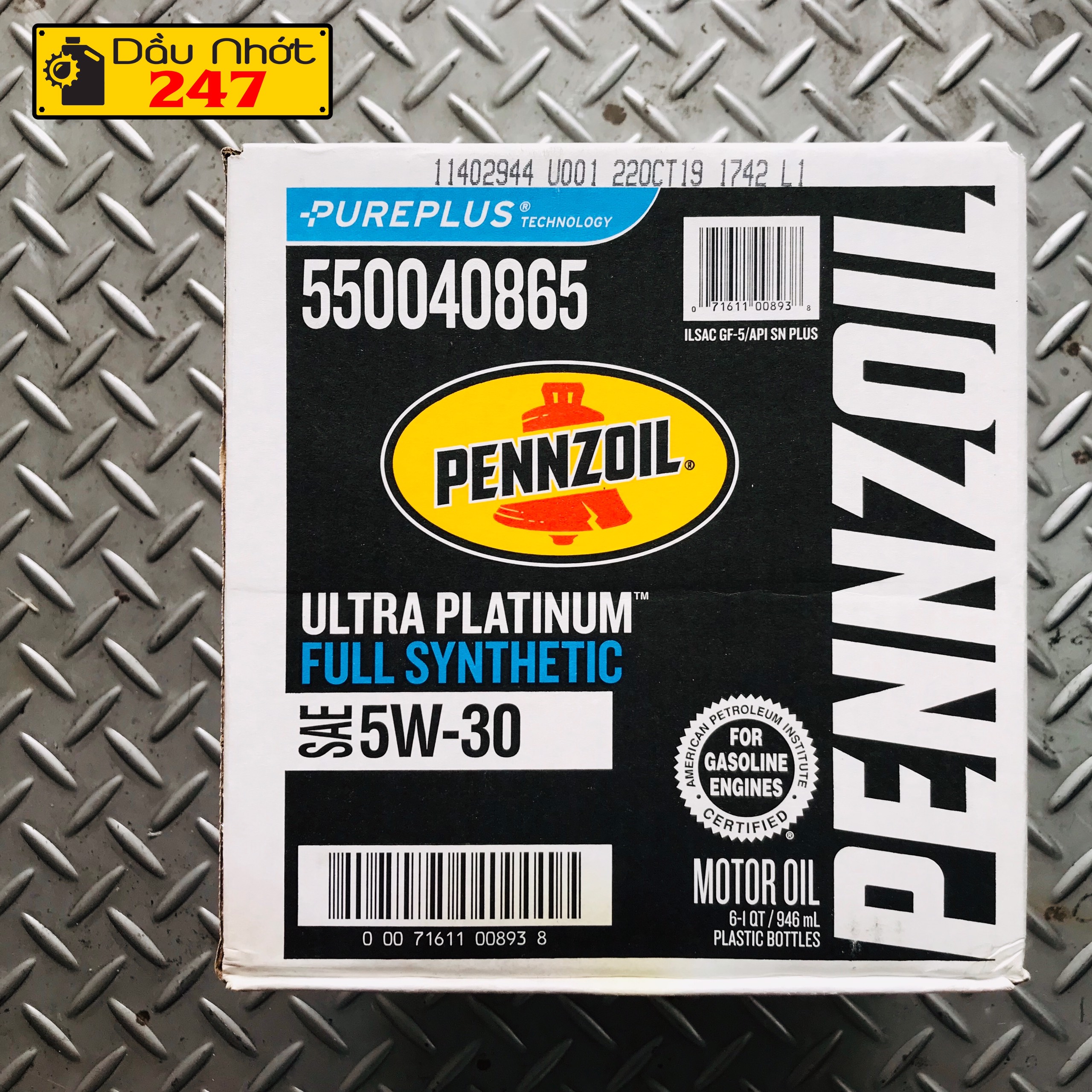Thùng nhớt Pennzoil Ultra Platinum 5w30 946ml x 6 chai