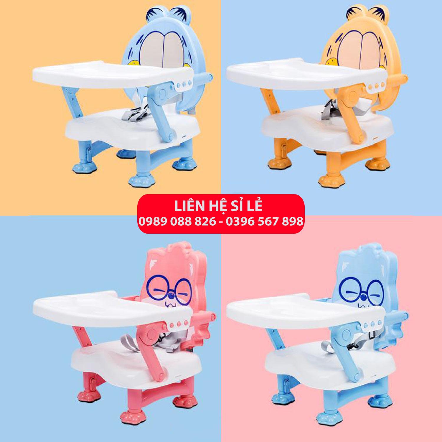 GHẾ ĂN DẶM GẤP GỌN, CÓ ĐAI GIỮ AN TOÀN CHO BÉ YÊU