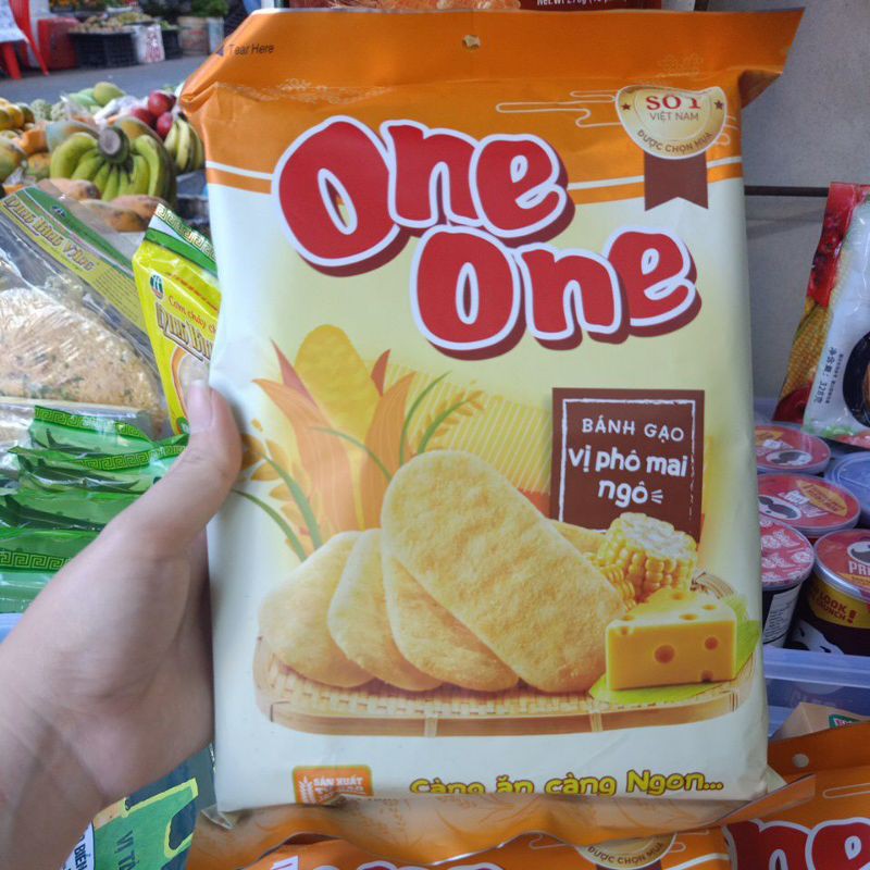 Bánh gạo ngọt vị phô mai ngô One One gói 118g