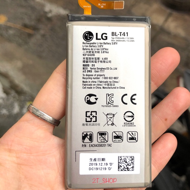 PIN LG G8 THINQ ZIN MÁY, MÃ PIN BL-T41, DUNG LƯỢNG 3500MAH
