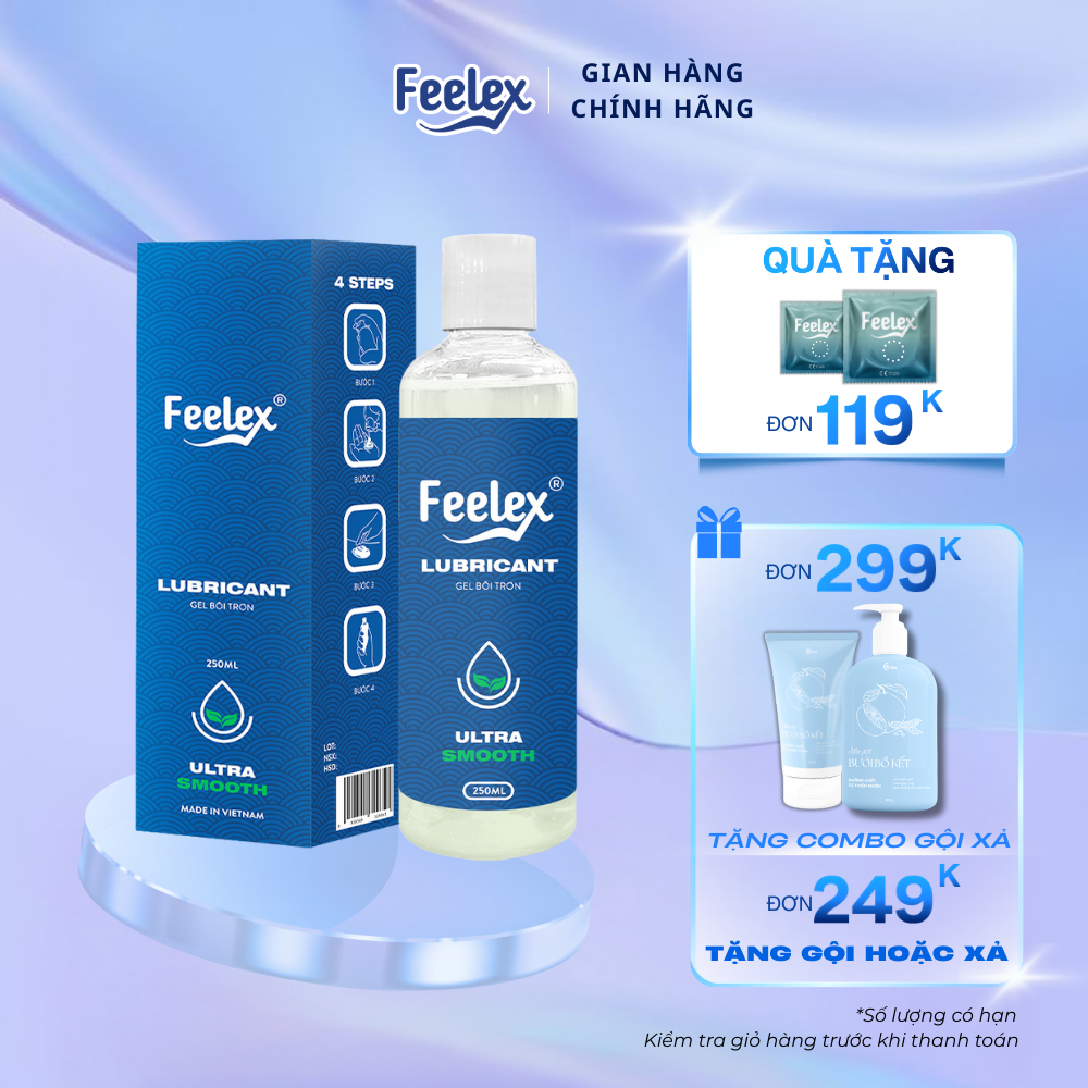 Gel bôi trơn quan hệ Feelex Lubricant Ultra Smooth siêu trơn chai 250ml
