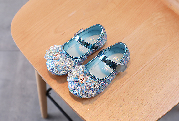 { Freeship + tặng quà} Giày bé gái 2 - 5 tuổi búp bê elsa kim tuyến - giày đi chơi bé gái búp bê chất mềm đi êm chân