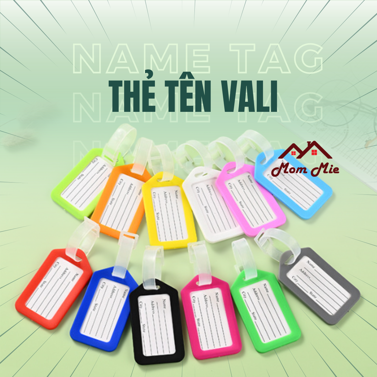  Thẻ tên vali name tag vali balo hành lý du lịch bằng nhựa dẻo - M141 