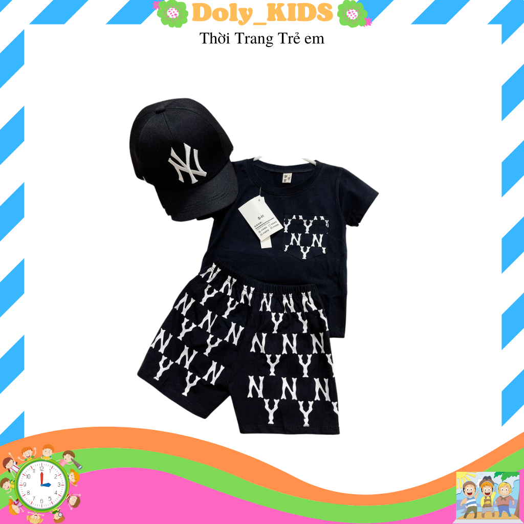 Bộ quần áo bé trai gái Hàn Quốc xuất xịn NYO66 .Đồ bộ cộc tay cho bé trai bé gái,quần áo trẻ em từ 6-24kg doly kids