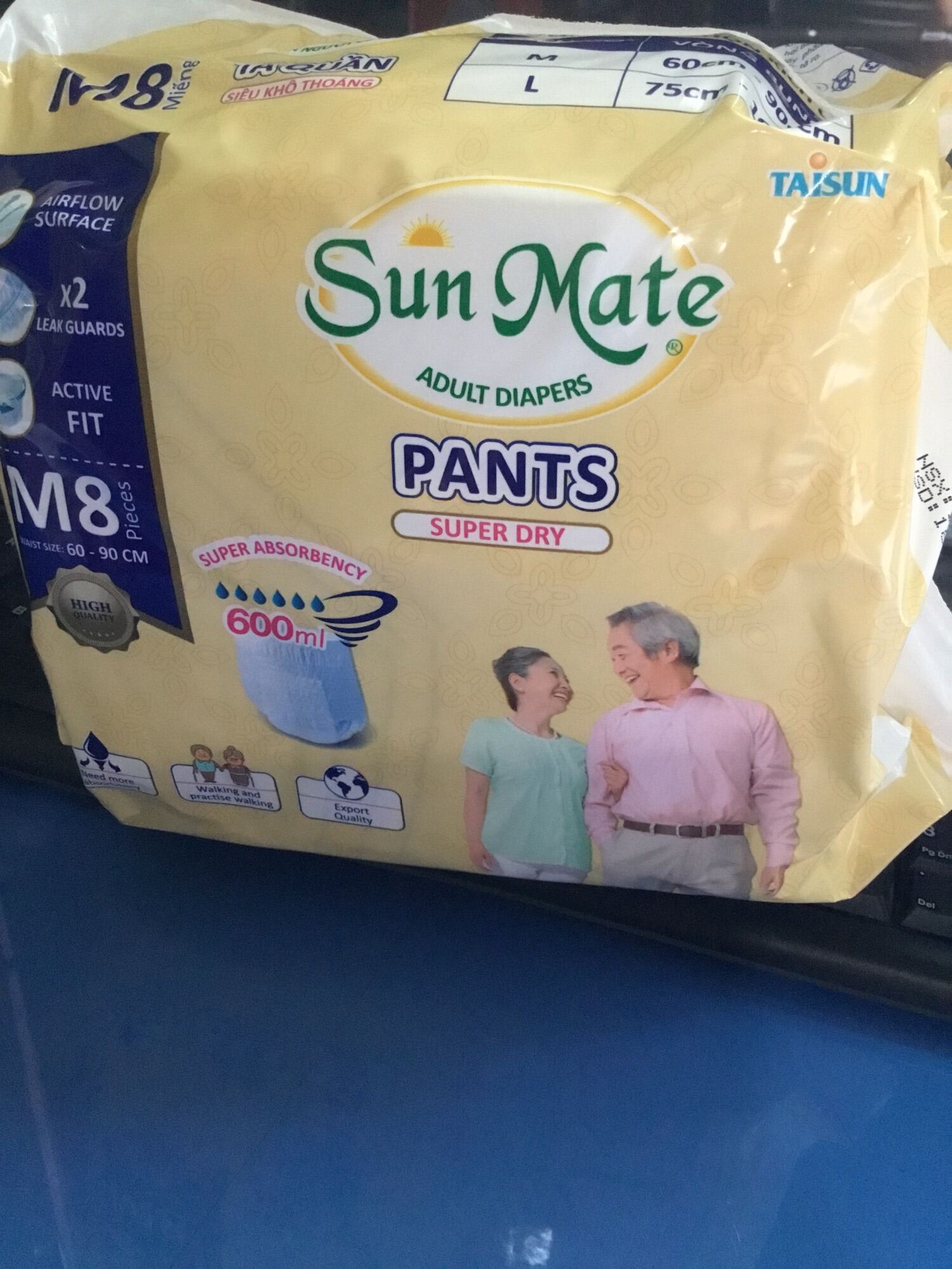 Combo 4 Gói Tã quần Sunmate M8 - Tã quần người già, người lớn tuổi