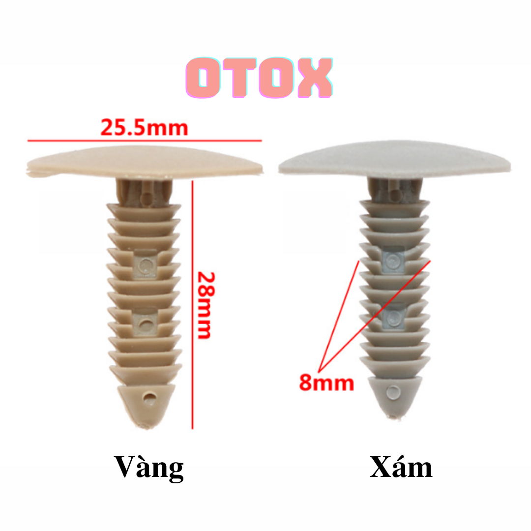 Chốt vít nhựa trần xe hyundai county OTOX